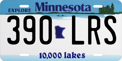 MN license plate 390LRS