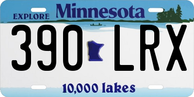MN license plate 390LRX