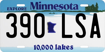 MN license plate 390LSA