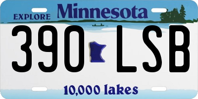 MN license plate 390LSB