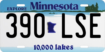 MN license plate 390LSE