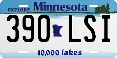MN license plate 390LSI