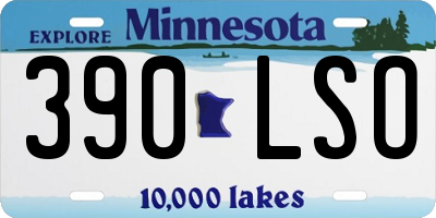 MN license plate 390LSO