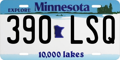 MN license plate 390LSQ