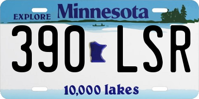 MN license plate 390LSR