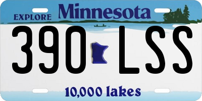 MN license plate 390LSS