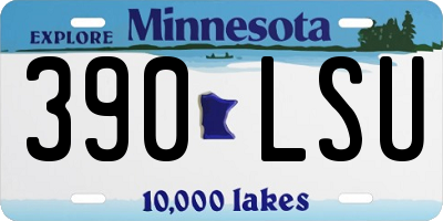 MN license plate 390LSU