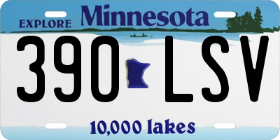 MN license plate 390LSV