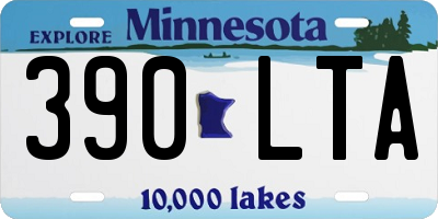 MN license plate 390LTA