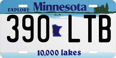 MN license plate 390LTB