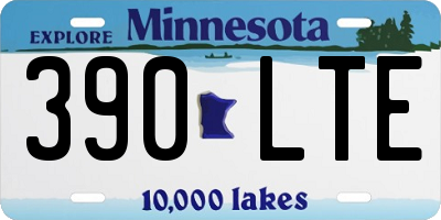 MN license plate 390LTE