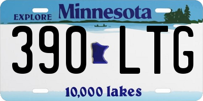 MN license plate 390LTG