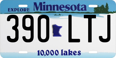 MN license plate 390LTJ