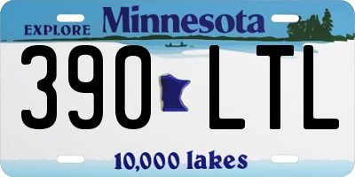MN license plate 390LTL