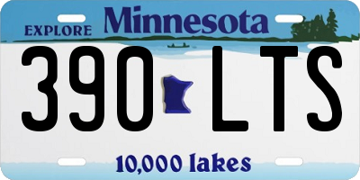 MN license plate 390LTS