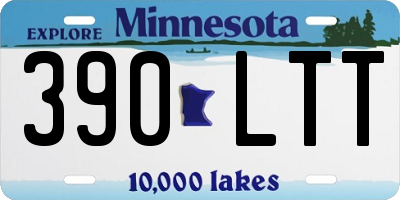 MN license plate 390LTT