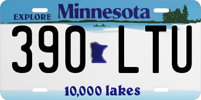 MN license plate 390LTU