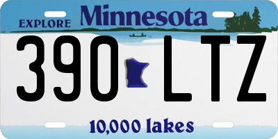 MN license plate 390LTZ