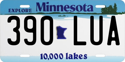MN license plate 390LUA