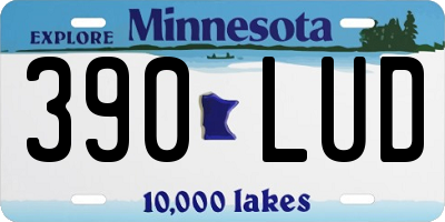 MN license plate 390LUD