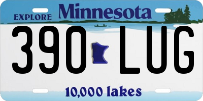 MN license plate 390LUG