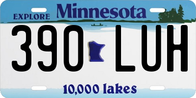 MN license plate 390LUH