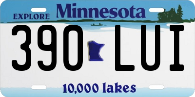 MN license plate 390LUI