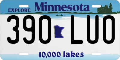 MN license plate 390LUO