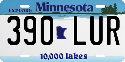 MN license plate 390LUR