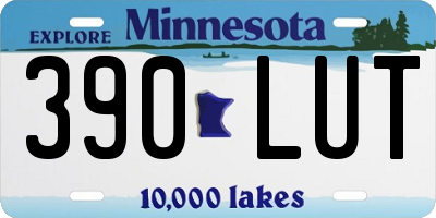 MN license plate 390LUT