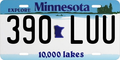 MN license plate 390LUU
