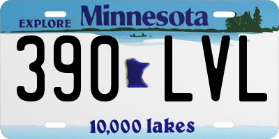 MN license plate 390LVL