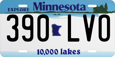MN license plate 390LVO