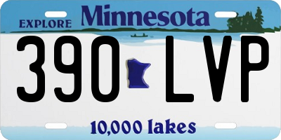 MN license plate 390LVP