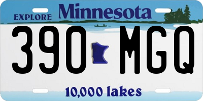 MN license plate 390MGQ