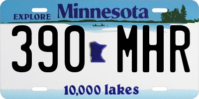 MN license plate 390MHR