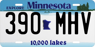 MN license plate 390MHV