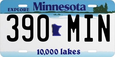 MN license plate 390MIN