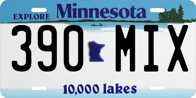 MN license plate 390MIX