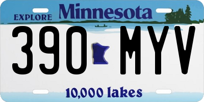 MN license plate 390MYV
