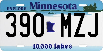 MN license plate 390MZJ