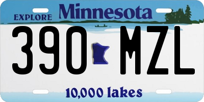 MN license plate 390MZL