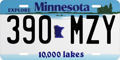 MN license plate 390MZY