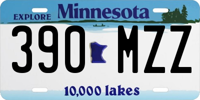 MN license plate 390MZZ