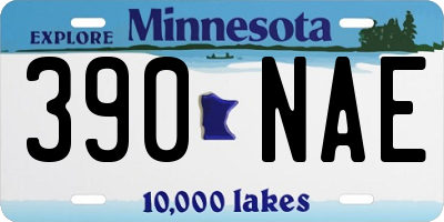 MN license plate 390NAE