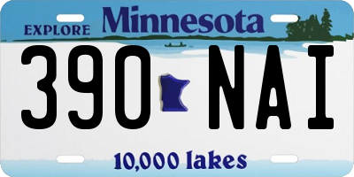 MN license plate 390NAI