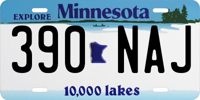 MN license plate 390NAJ