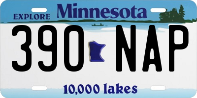 MN license plate 390NAP