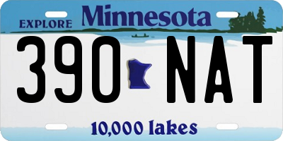 MN license plate 390NAT