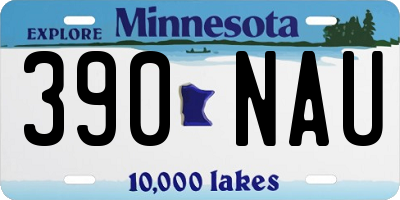 MN license plate 390NAU